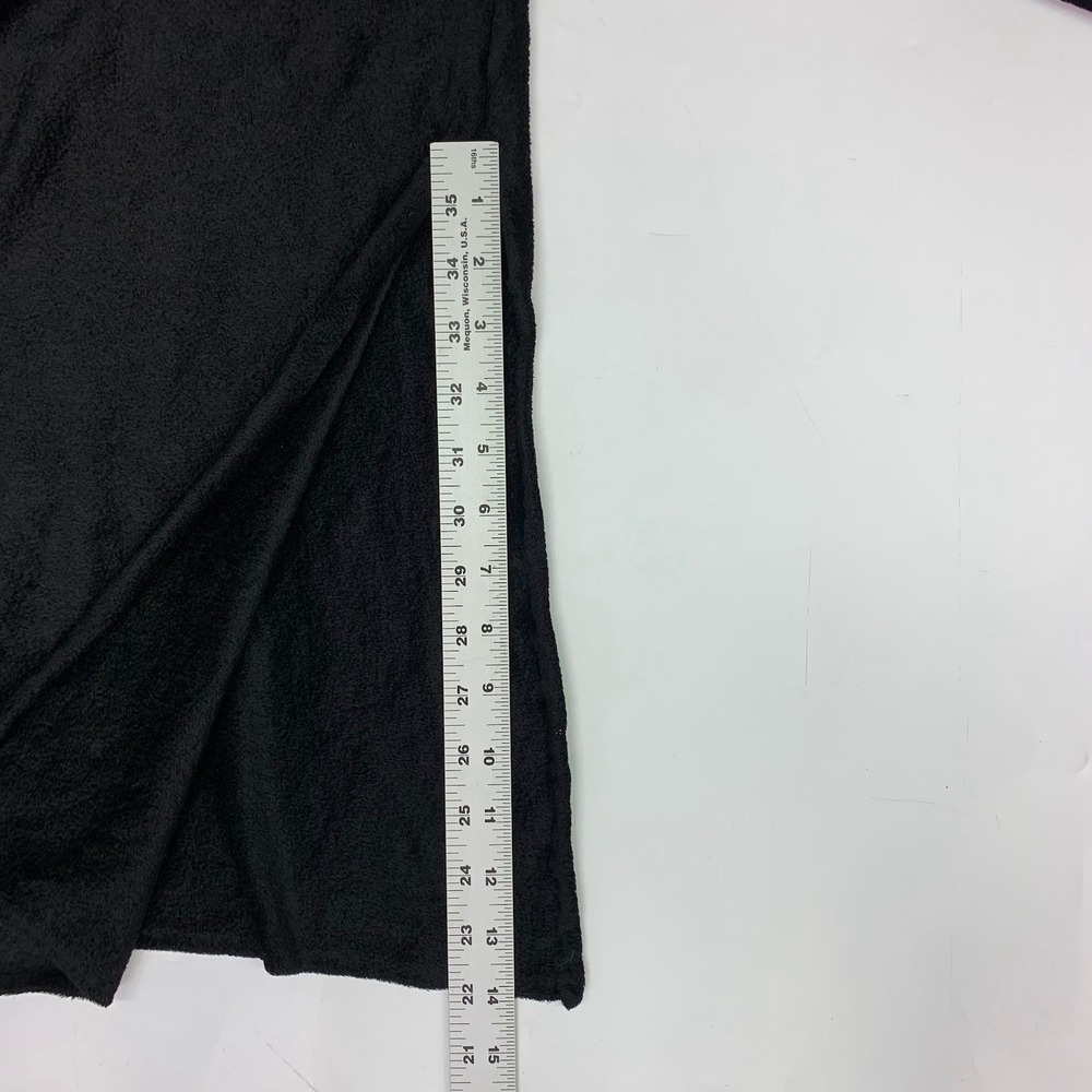 Helmut Lang Black Terrycloth Asymmetrical Neck Long Sleeve Midi Dress Size S - Picture 14 of 14